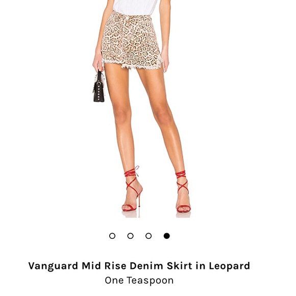 Vanguard Denim Skirt in Leopard One Teaspoon - Picture 1 of 7